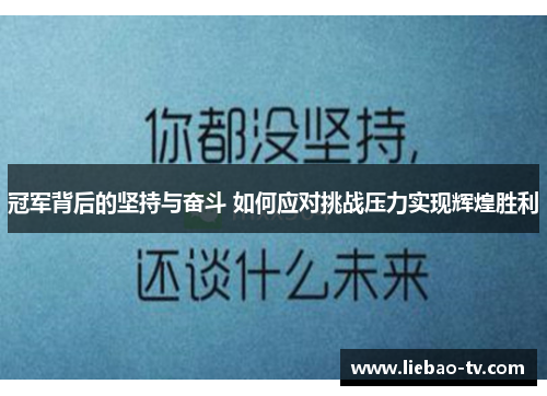 冠军背后的坚持与奋斗 如何应对挑战压力实现辉煌胜利